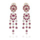 Pendientes diamante y rubí