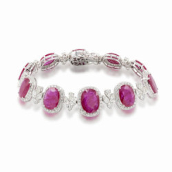 Diamond and ruby bracelet