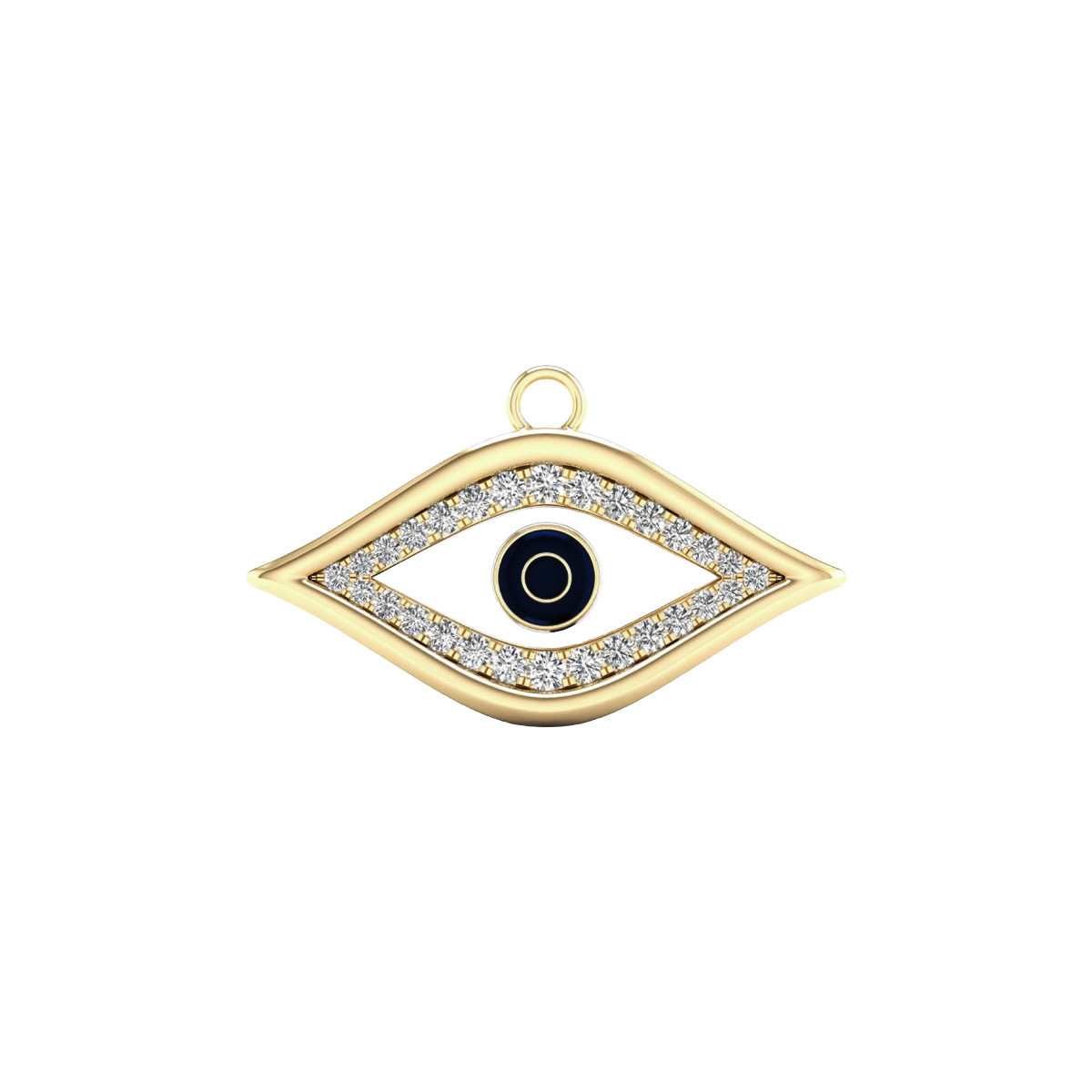 Gold and diamond charm