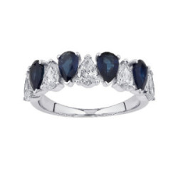 Anillo Diamante Lab-Grown y Zafiro D