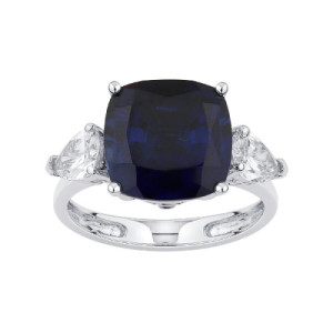 Anillo/Colgante Diamante LG y Zafiro D