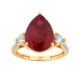 Anillo/Colgante Diamante LG y Rubí TC