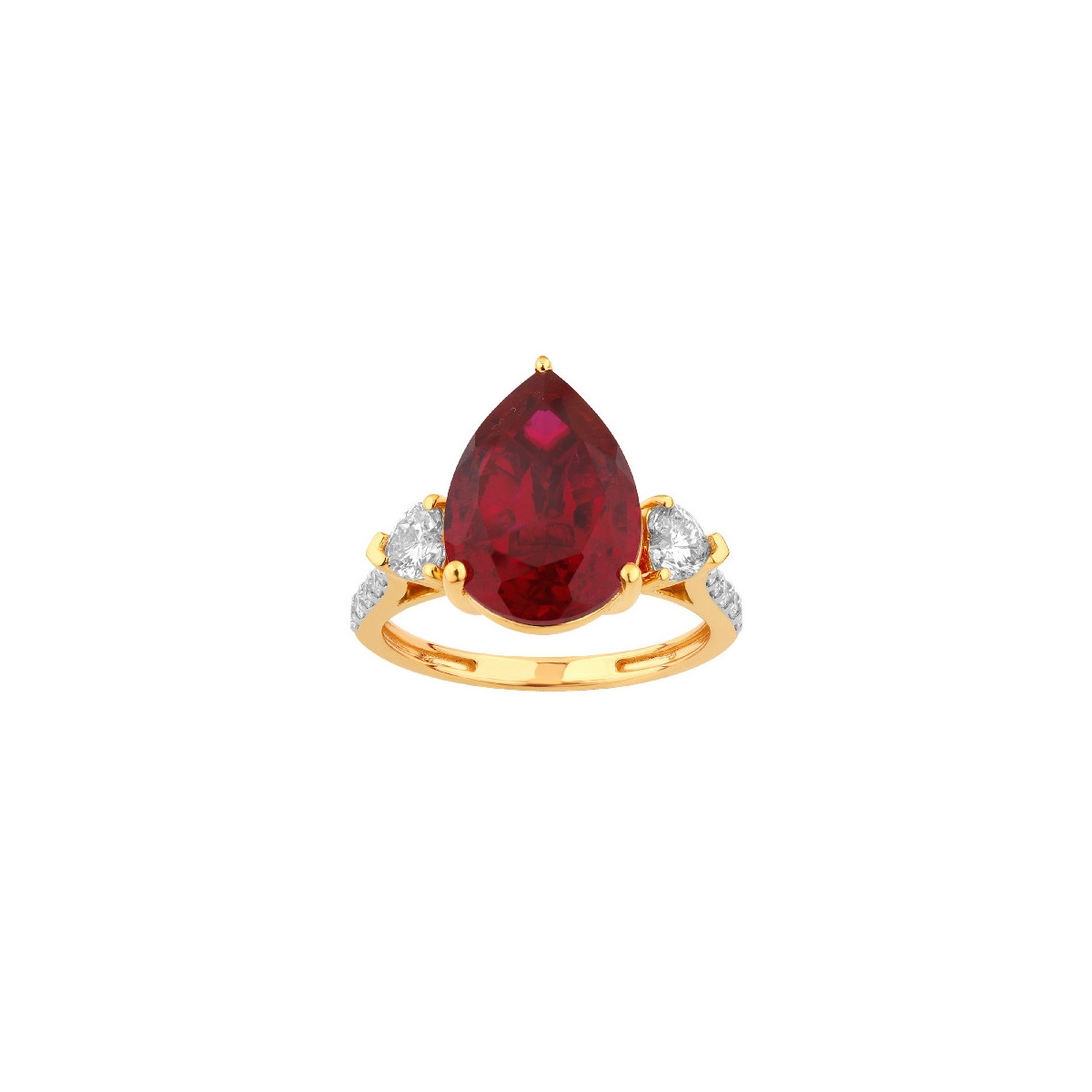 Anillo/Colgante Diamante LG y Rubí TC