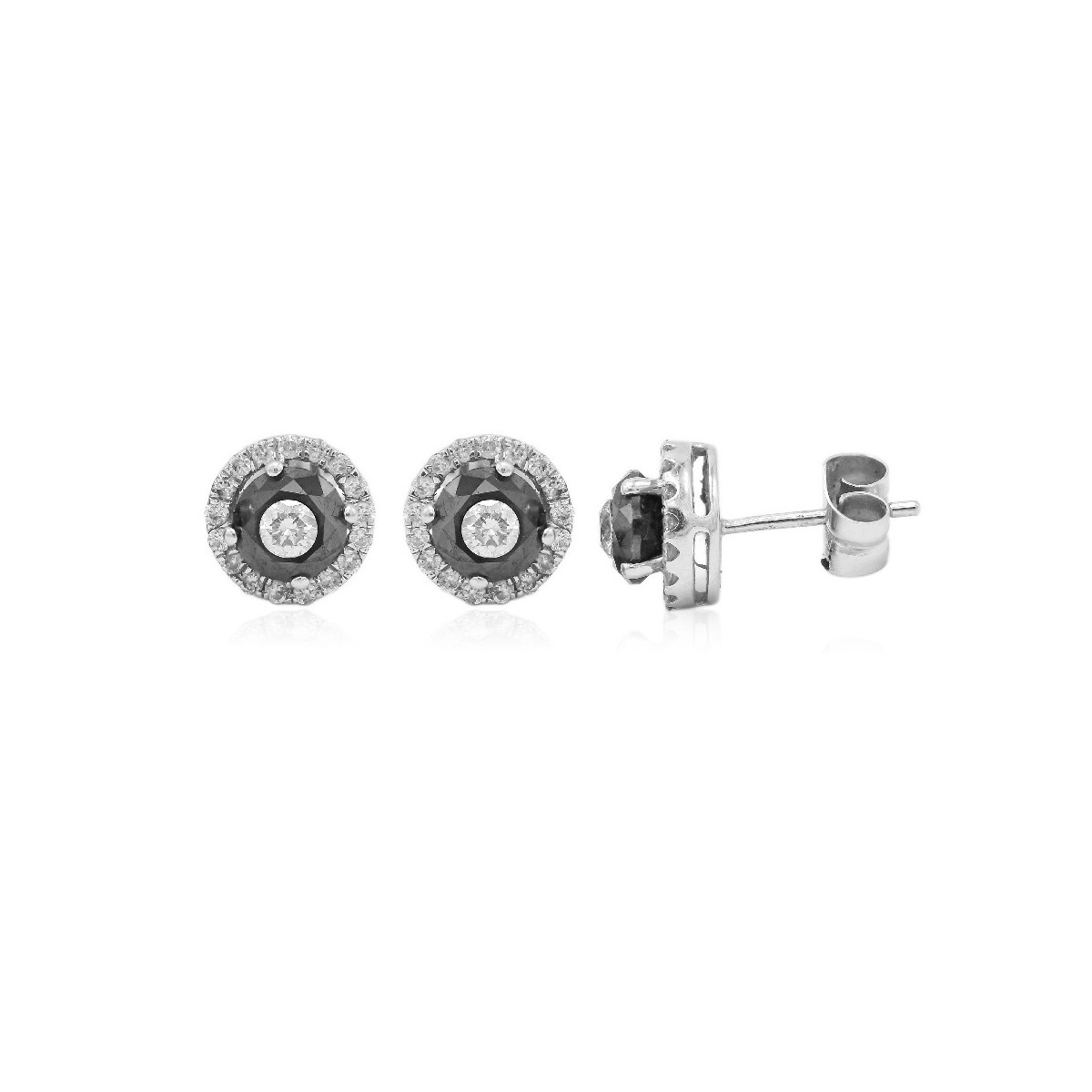 Pendientes diamante negro