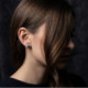 Pendientes diamante negro