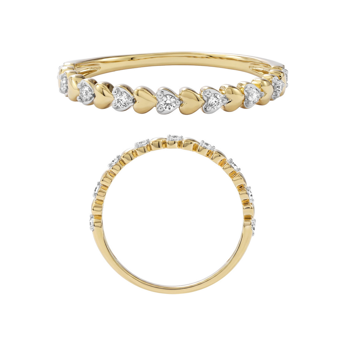 Gold and Diamonds Ring