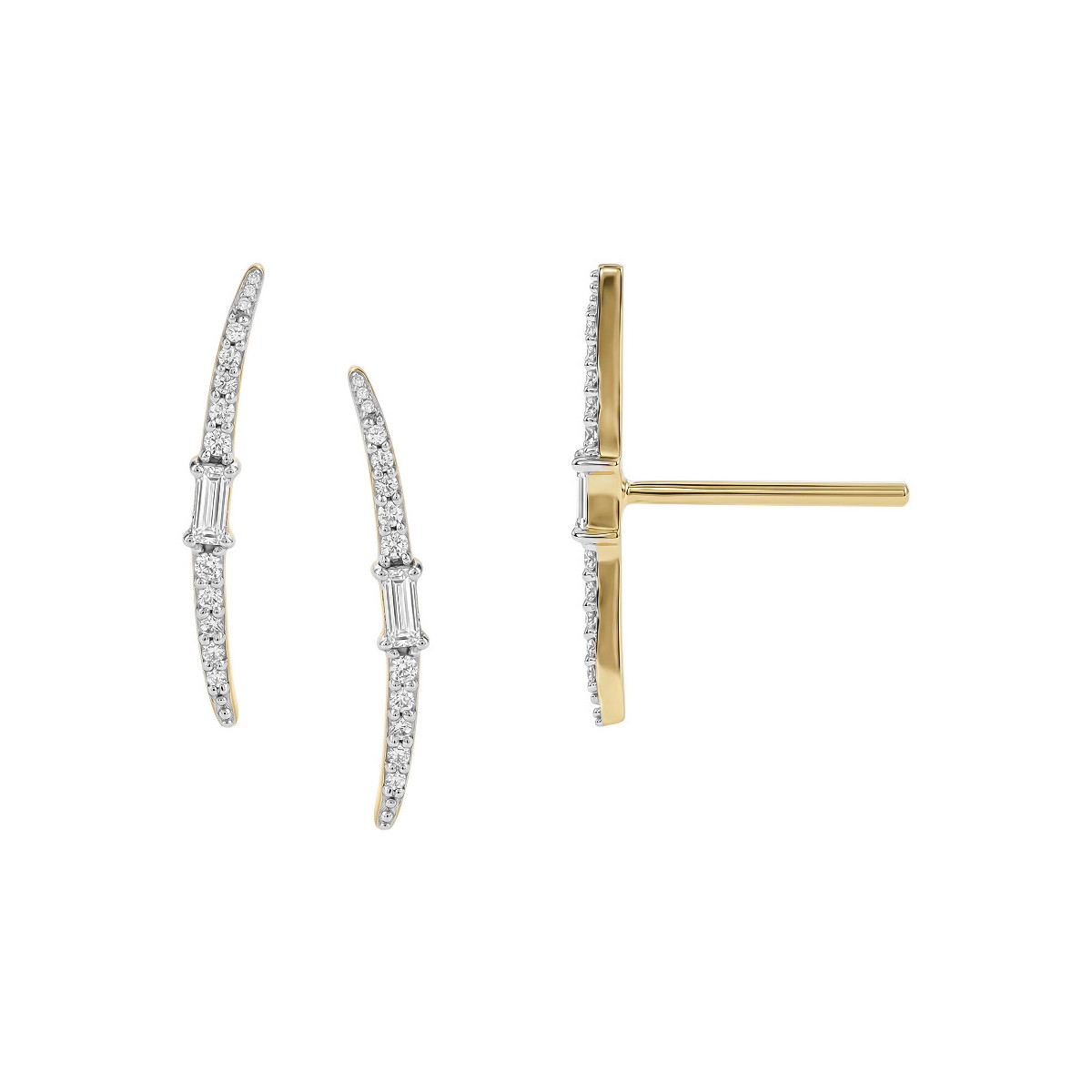 Pendientes oro y diamantes
