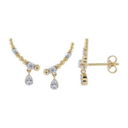 Pendientes oro y diamantes